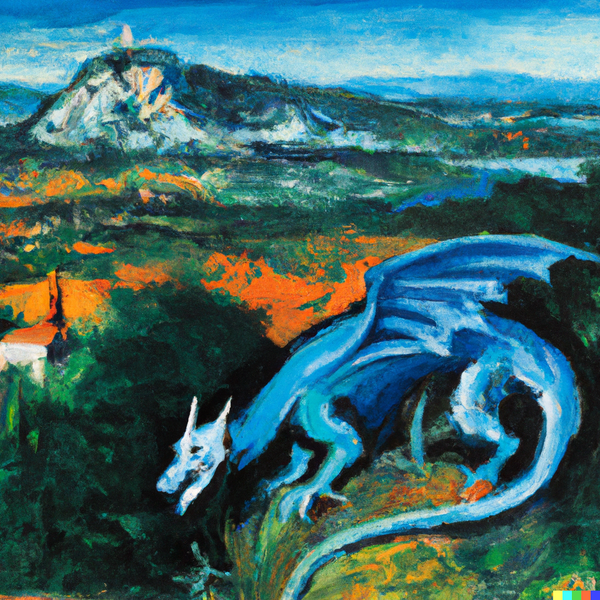 Cézanne malte einen Drachen am St. Victoir